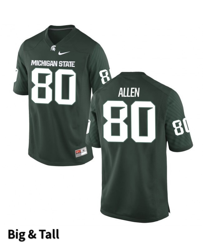 Men's Michigan State Spartans #80 Jalen Allen NCAA Nike Authentic Green Big & Tall College Stitched Football Jersey ZA41U54JQ
